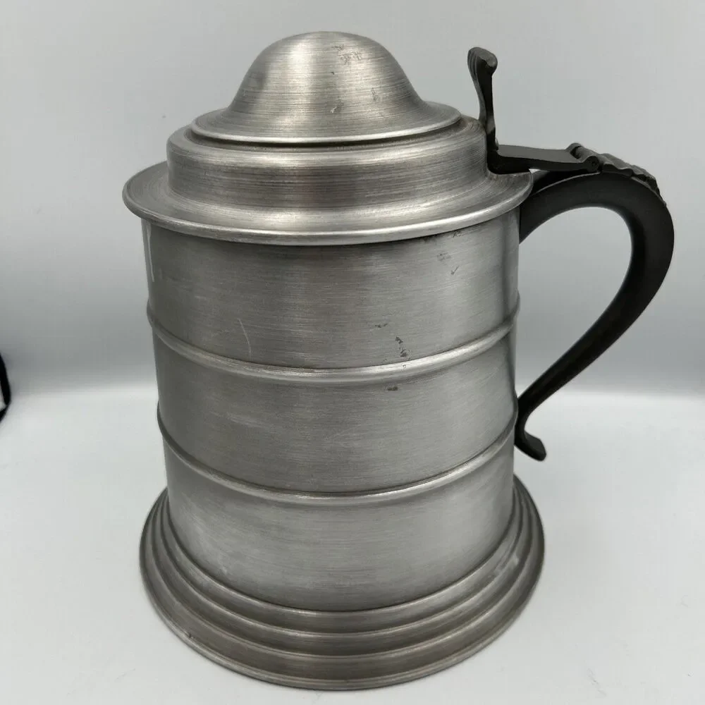 Large Vtg Pewtertone Olde Tankardware Seymour Mann Italy Imports Ice Bucket 1970